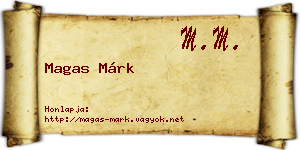 Magas Márk névjegykártya